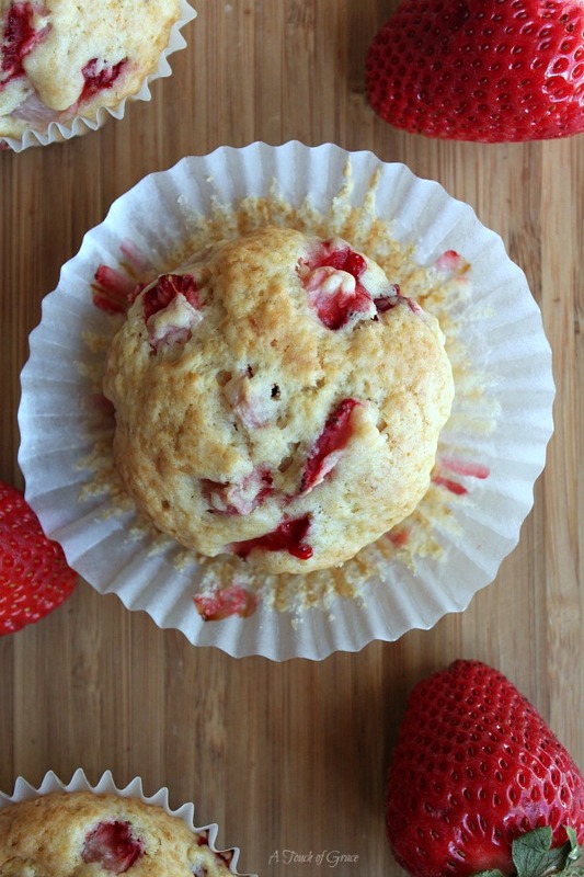 These fresh strawberry muffins are a family favorite.  They are so simple to make and something everyone will enjoy.