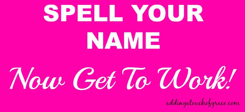 Spell Your Name Workout - A Fit Mom's Life