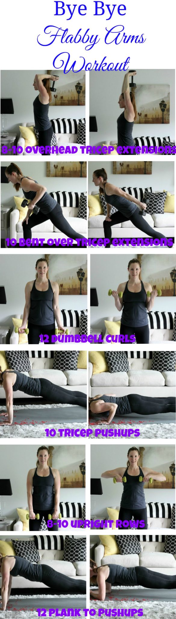 10 EXERCISES TO REDUCE FLABBY ARMS - Bat Wings Workout 