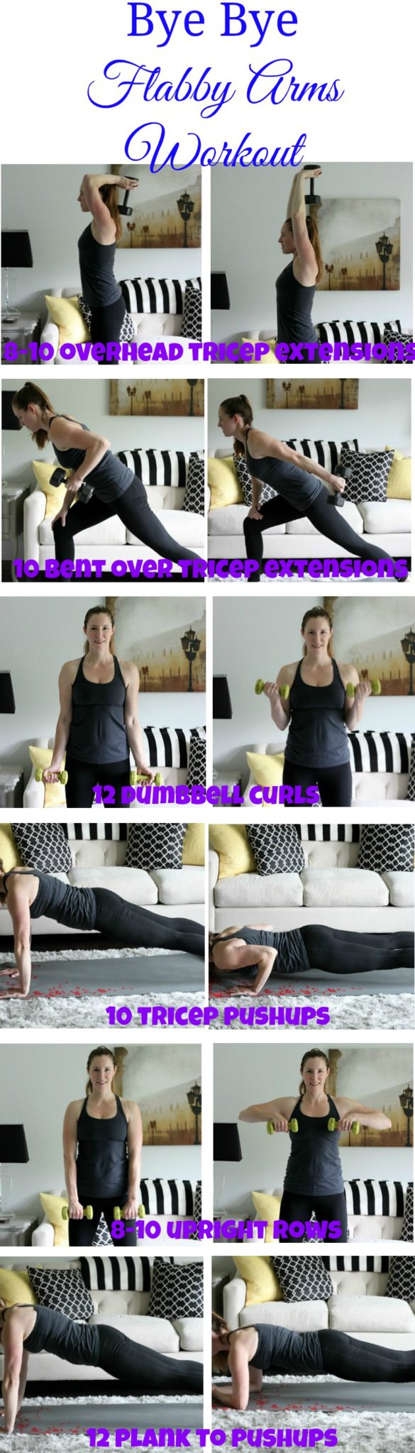 Say good-bye to flabby arms with an arm fat workout at home. Take