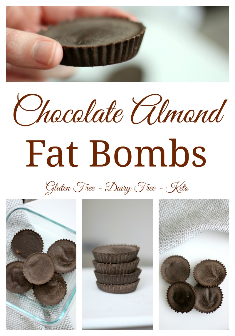 With only four ingredients, these chocolate almond fat bombs make a tasty treat to satisfy your craving. #fatbomb #keto #ketogenicdiet