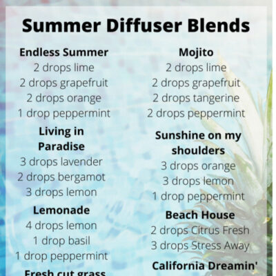 Essential Oil Summer Diffuser Blends - A Fit Mom's Life